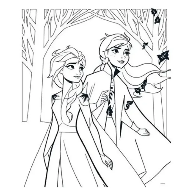 Frozen 2 in 1 con 24 puzzle colorabili con poster immagine 3