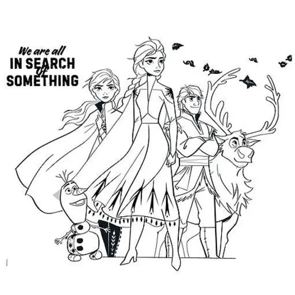 Frozen 2 in 1 con 24 puzzle colorabili con poster immagine 5