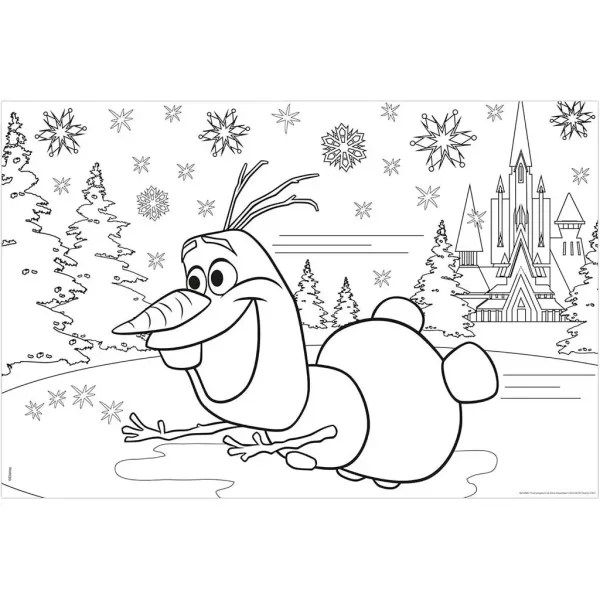 Frozen 2 in 1 maxi puzzle da 35 pezzi e album da colorare 70x50cm - Lisciani immagine 2