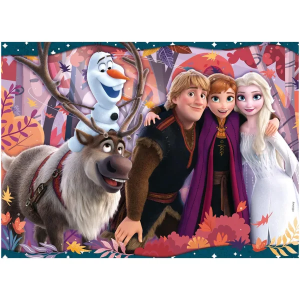 Frozen 2 in 1 puzzle da 48 pezzi e libro da colorare 35x25 cm - Lisciani immagine 2