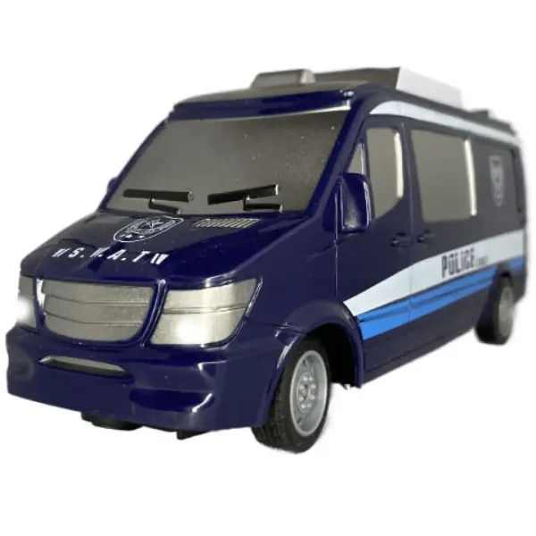 Furgone SWAT della polizia telecomandato RC con luci 27MHz scala 1/32 25cm immagine 3