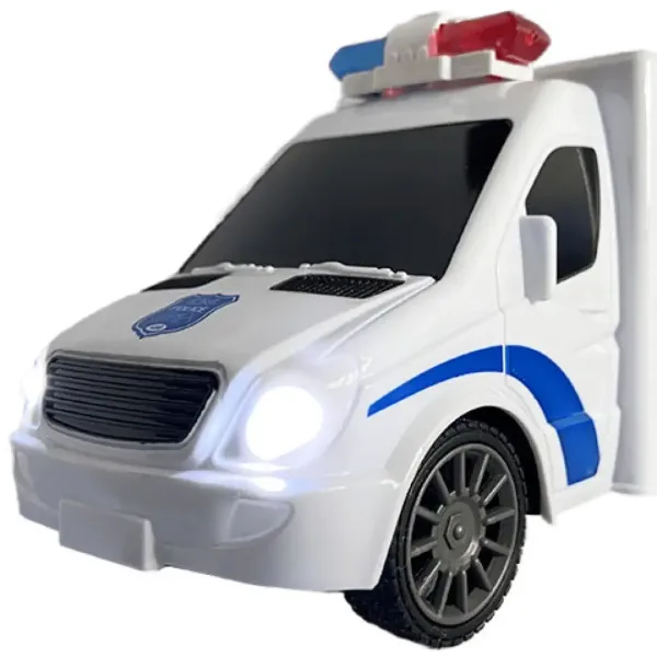 Furgone della polizia telecomandato RC con effetti di luce e suono, scala 1:18, 20 cm immagine 4