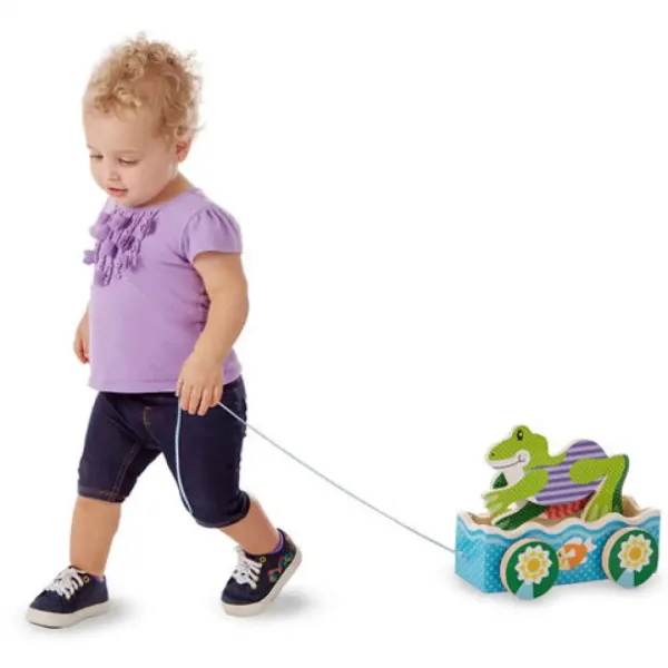 Gara di rane gioco da traino in legno - Melissa & Doug immagine 3