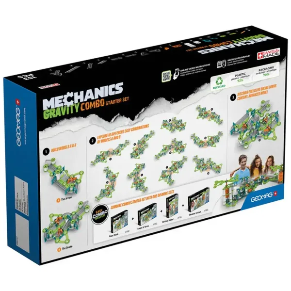 Geomag: Meccanica Gravità Riciclata Set Iniziale 153 pezzi immagine 2
