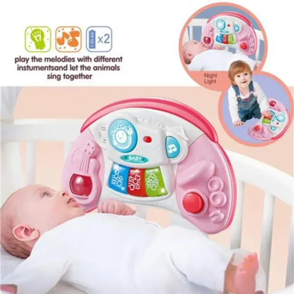 Giocattolo educativo con effetti luminosi e sonori di colore rosa immagine 2