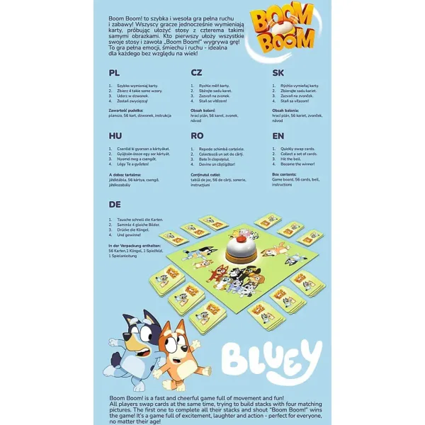 Gioco da tavolo Boom Boom Bluey - Trefl immagine 3
