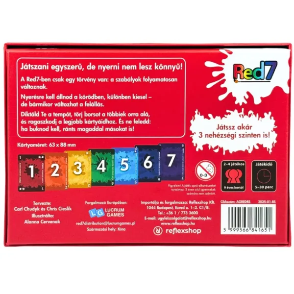 Gioco da tavolo Red7 immagine 2