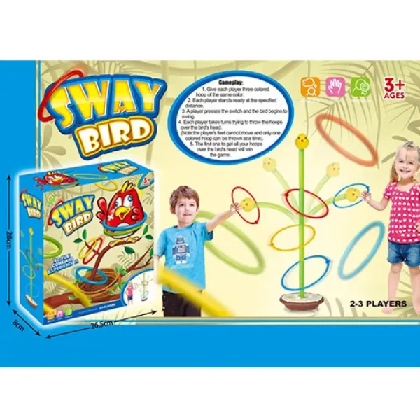 Gioco da tavolo di abilità con lancio di anelli "Uccellino vivace" immagine 2