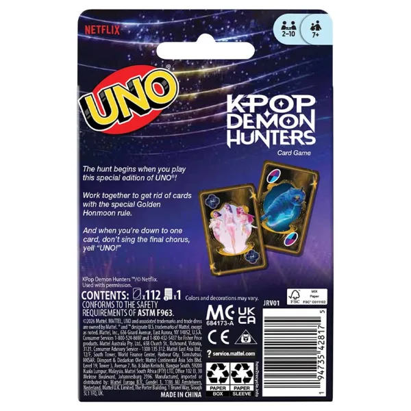 Gioco di carte UNO K-POP Cacciatori di demoni - Mattel immagine 4