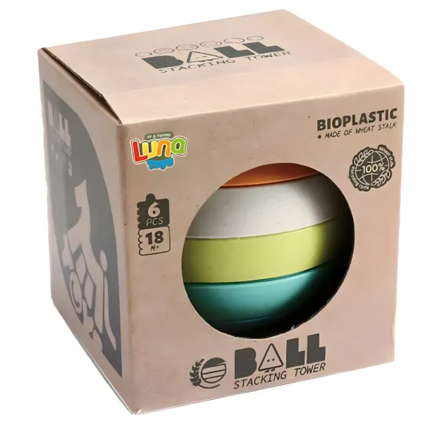 Gioco di costruzione torre con 6 palline 12cm immagine 4