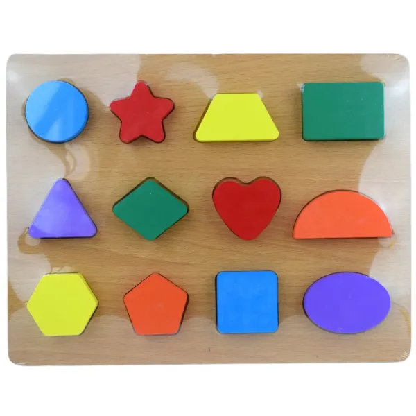 Gioco di incastro in legno colorato 30x23cm immagine 1