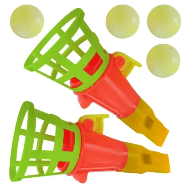 Gioco di lancio e cattura con mini coni a coppie con fischietto e 4 palline in diverse varianti. immagine 2
