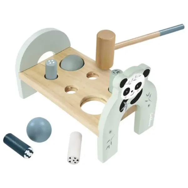 Gioco di martellamento con panda in legno - Eichhorn immagine 2