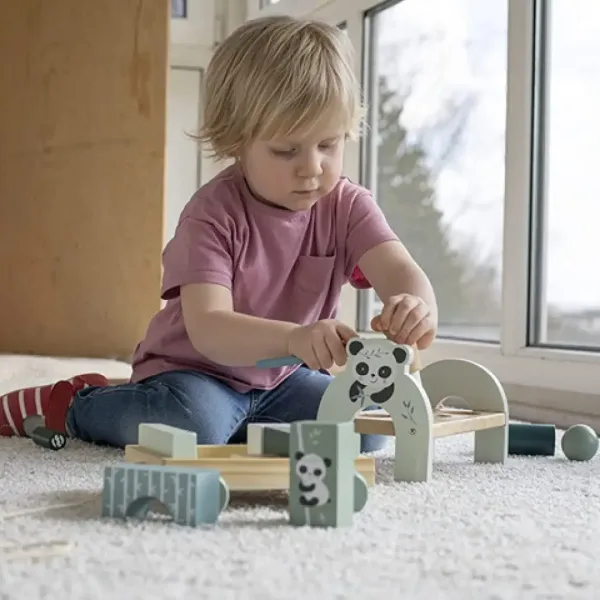 Gioco di martellamento con panda in legno - Eichhorn immagine 3