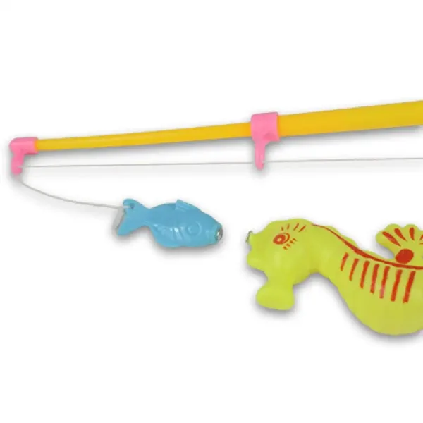 Gioco di pesca con piscina gonfiabile e canna da pesca telescopica immagine 3