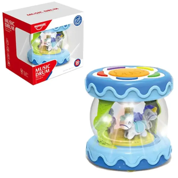Giostra da tavolo con effetti di luce e suono in colore blu immagine 1