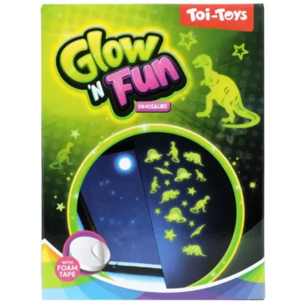 Glown Fun adesivo decorativo con dinosauri immagine 1
