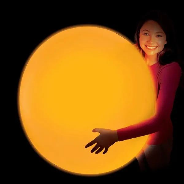 Glowzilla Wubble palla luminosa arancione neon 75 cm immagine 2