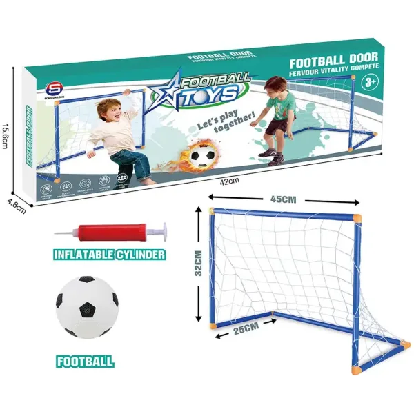 GoalBuddies: Set Porta da Calcio con Pallone e Pompa 45x32x25cm immagine 3