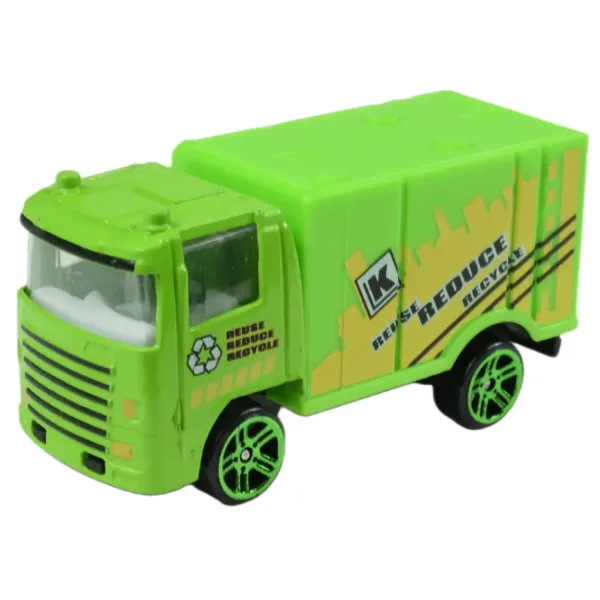 Greening Car: Set di 6 camion per la raccolta dei rifiuti immagine 4