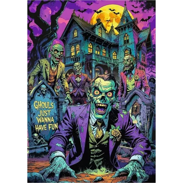 Hall of Horror: Zombie 1000 pezzi Premium Plus puzzle - Trefl immagine 2