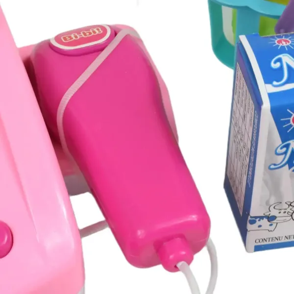 Happy Shopping: Registratore di cassa rosa con suoni e accessori 22x10x15cm immagine 6