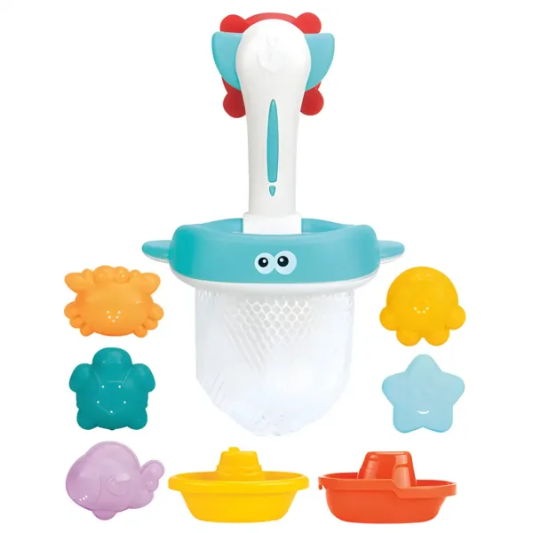 Happy World: Gioco da bagno con animali marini e rete immagine 2