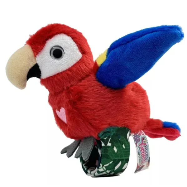 Happy Yappers pappagallo di peluche interattivo rosso immagine 2