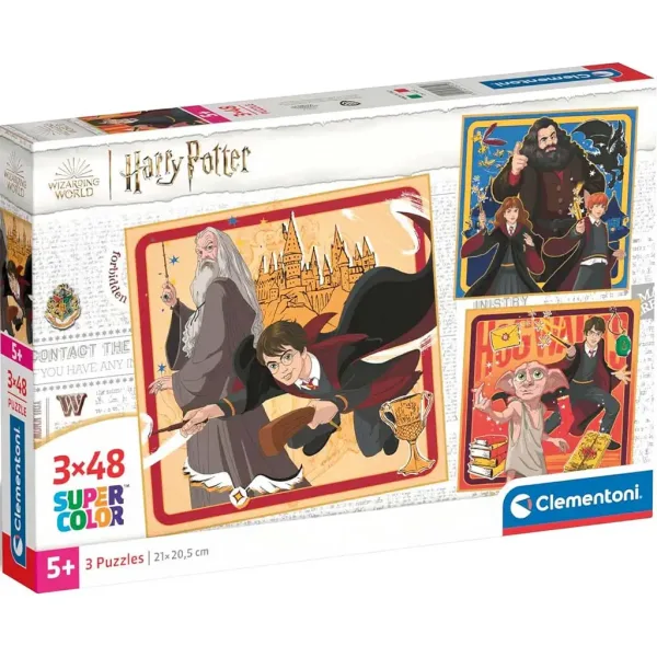 Harry Potter 3x48 pezzi Supercolor puzzle - Clementoni immagine 1
