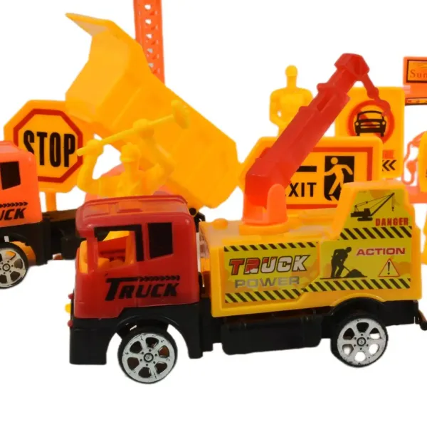 Heavy Duty: Set di giochi da costruzione con auto a retrocarica e accessori immagine 12