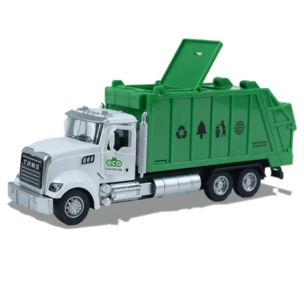 Heavy Duty Truck: Modello di camion per la raccolta differenziata in metallo con porte apribili e bidone 1/36 immagine 4