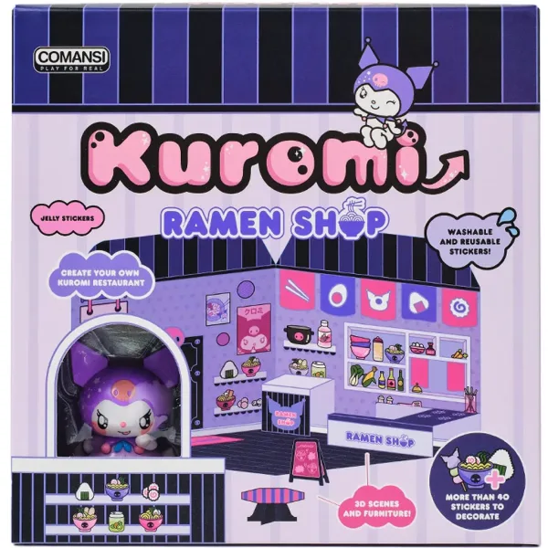 Hello Kitty: Kuromi Ramen Shop figura con casa decorabile con adesivi - Comansi immagine 2