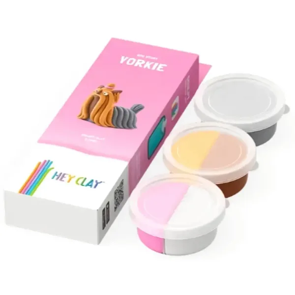Hey Clay: Set di pasta modellabile per cucciolo di Yorkie morbido e soffice immagine 2