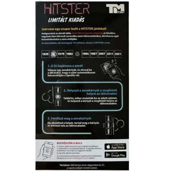 Hitster edizione ungherese gioco da tavolo immagine 2