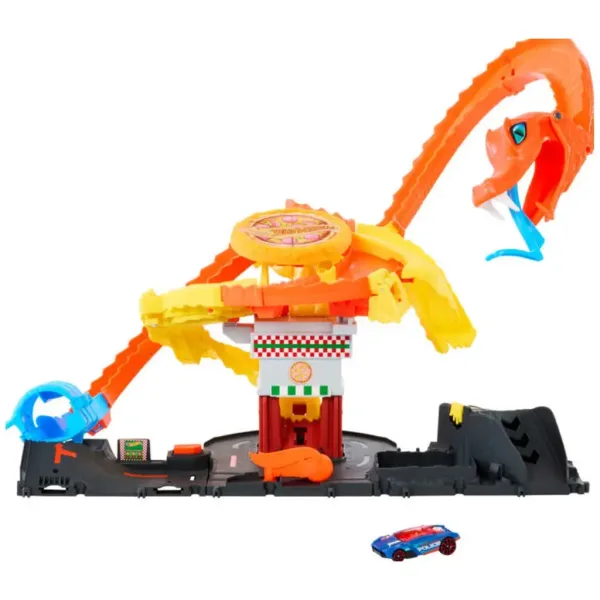 Hot Wheels City: Attacco del Cobra alla Pizzeria pista set - Mattel immagine 2