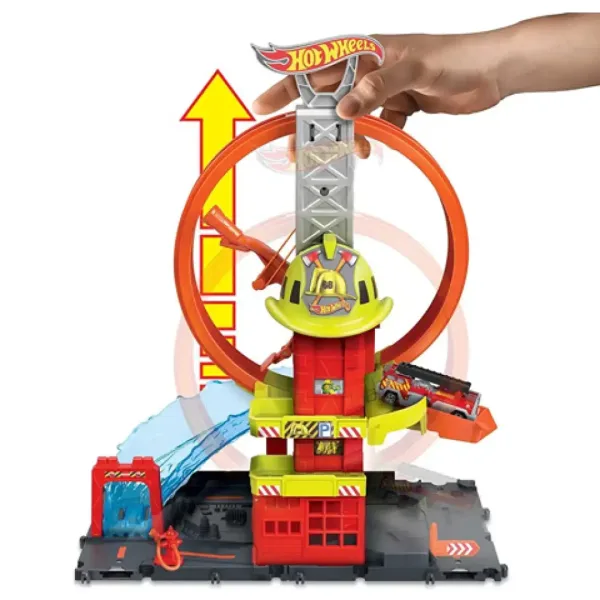 Hot Wheels City: Stazione dei Pompieri Playset - Mattel immagine 3