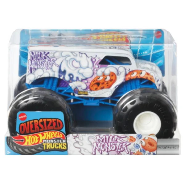 Hot Wheels Monster Trucks Oversized: Milk Monster, modellino automobilistico in scala 1:24 – Mattel immagine 1