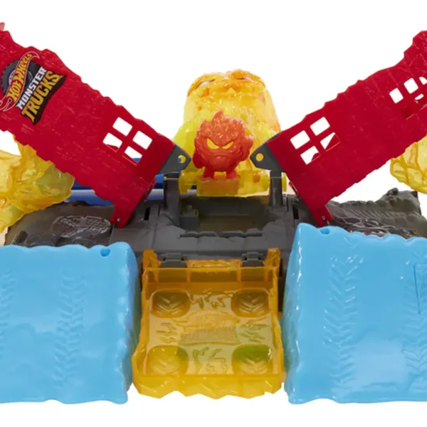 Hot Wheels: Monster Trucks Power Smashers set da pista mostro di fuoco - Mattel immagine 3