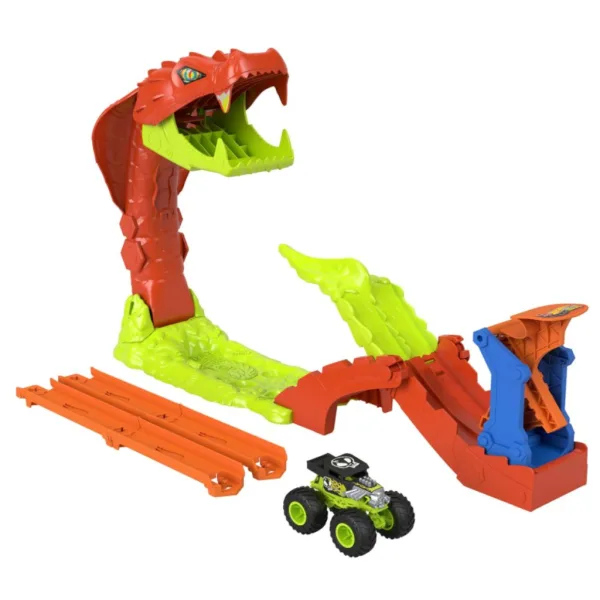 Hot Wheels Monster Trucks: Set da pista "Morso di Serpente" - Mattel immagine 2