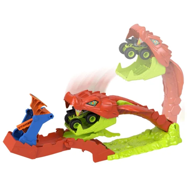 Hot Wheels Monster Trucks: Set da pista "Morso di Serpente" - Mattel immagine 3