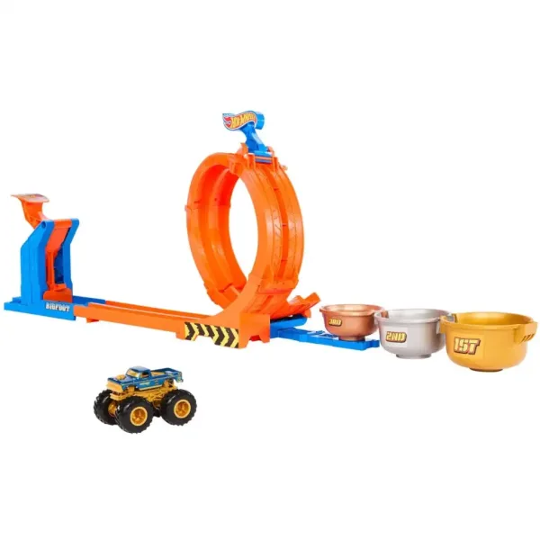 Hot Wheels Monster Trucks: pista ad anello Bigfoot per il 50º anniversario - Mattel immagine 2