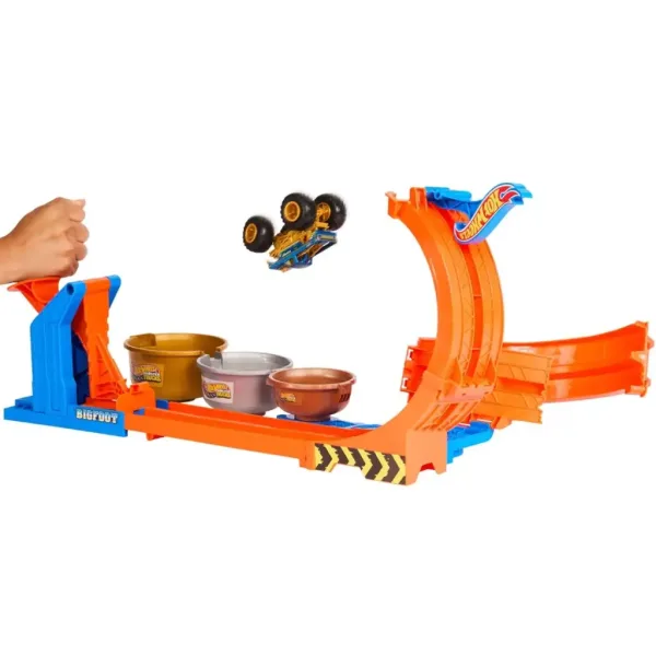Hot Wheels Monster Trucks: pista ad anello Bigfoot per il 50º anniversario - Mattel immagine 3