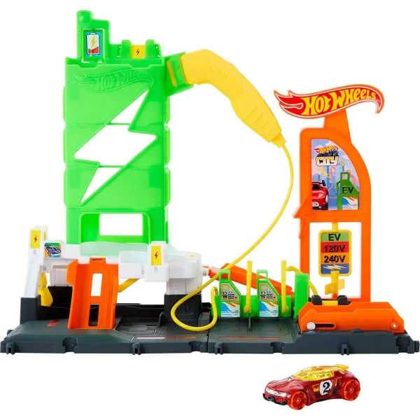 Hot Wheels: Set pista stazione di rifornimento City con 1 macchinina - Mattel immagine 6
