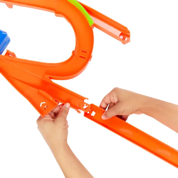Hot Wheels Stunt Tracks: Set di piste Collisione aerea con macchinina – Mattel immagine 3