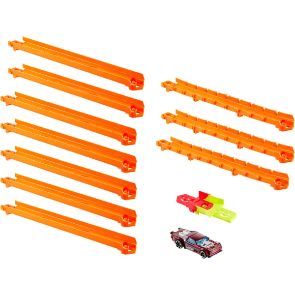 Hot Wheels Track Creator: Set di pista rettilinea - Mattel immagine 2