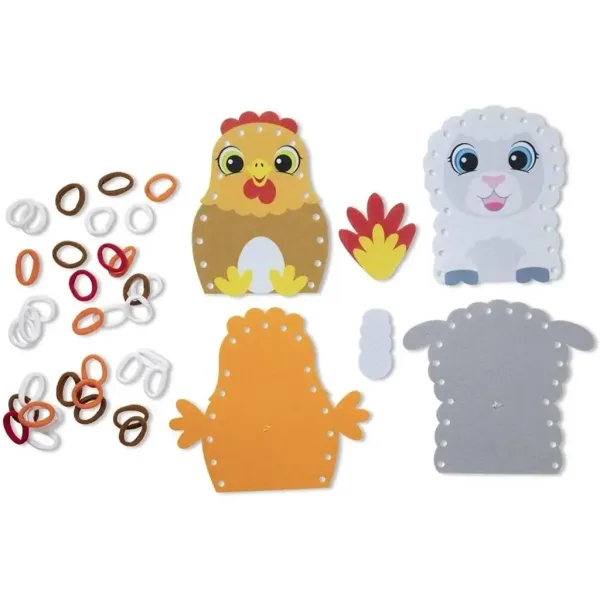 Hurkold! Set creativo per la creazione di burattini con animali da fattoria - Melissa & Doug immagine 5
