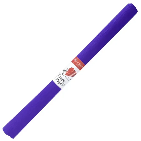 ICO: Carta crespa riccio color viola 200x50cm immagine 1