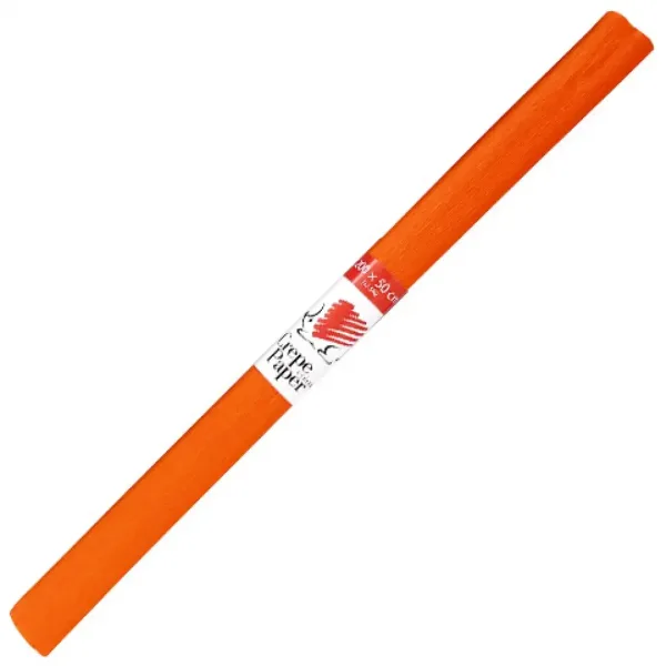 ICO: Carta crespa riccio colore arancione 200x50 cm immagine 1