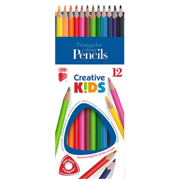 ICO: Creative Kids set di 12 matite colorate triangolari immagine 1