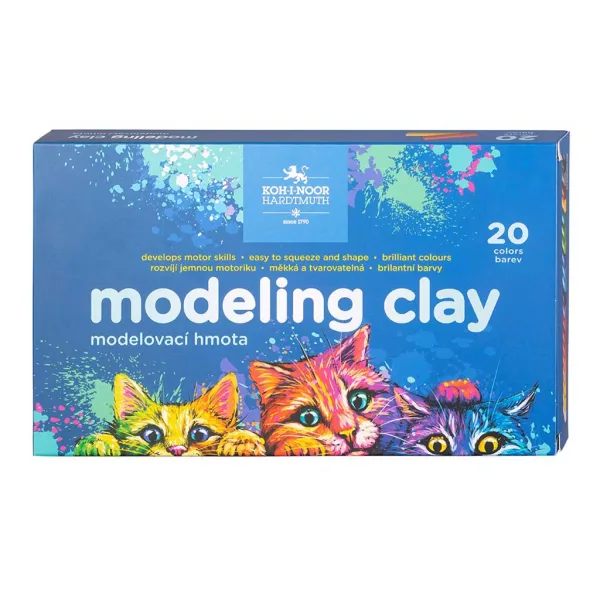 ICO: Koh-I-Noor Cats pasta modellabile colorata, set da 20 pezzi immagine 1